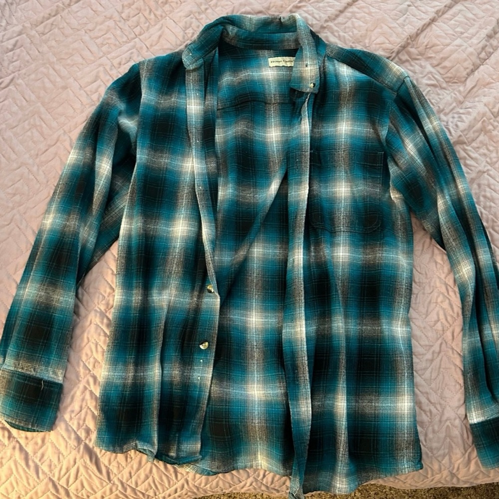 Women’s Teal and Black Flannel
